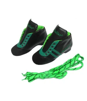 Botas McRoller Hockey Patines Junior Negro y Verde (28 - 41)