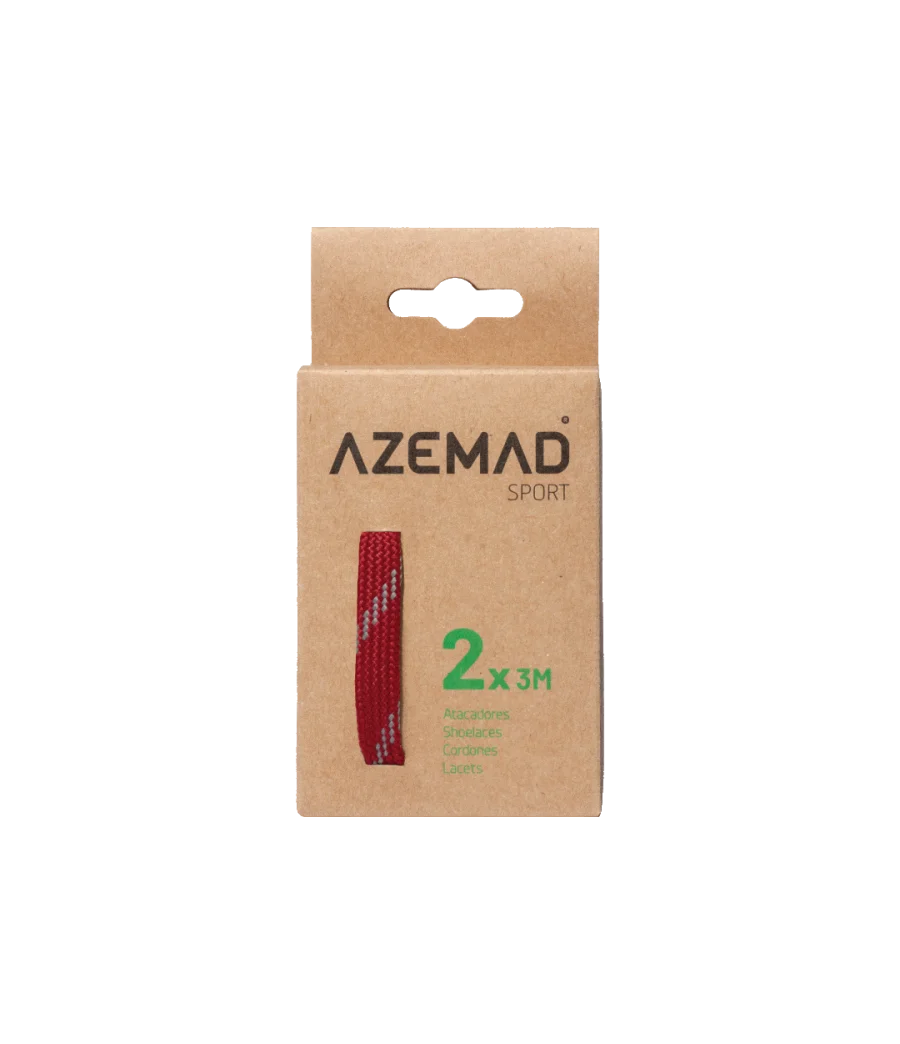 PAR CORDONES AZEMAD 2X3 M ROJO en Hoquei360.