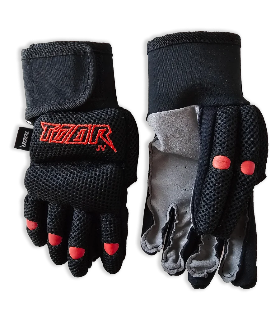 GUANTES TOOR LINE AIR NEGRO-ROJO INFANTIL