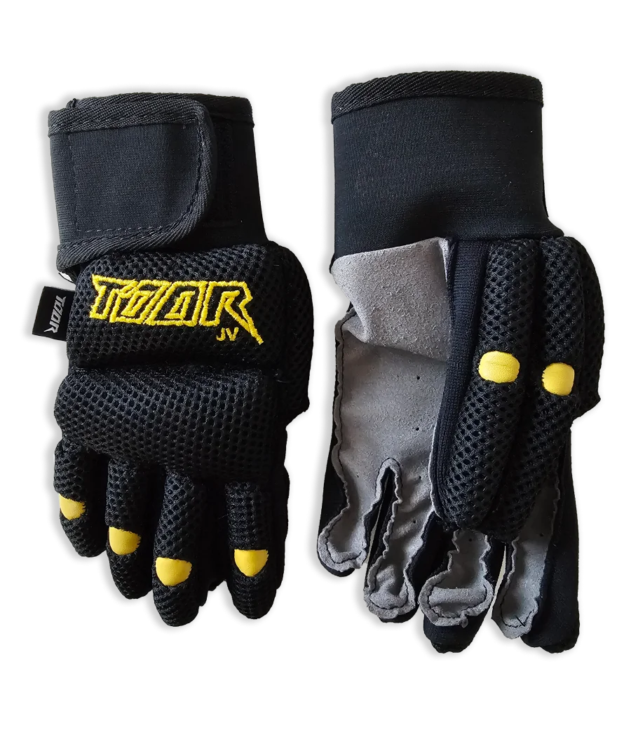 GUANTES TOOR LINE AIR NEGRO AMARILLO INFANTIL