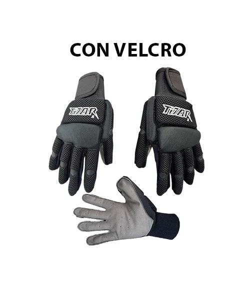 Guantes Toor Compactos Sénior con velcro (Negro)