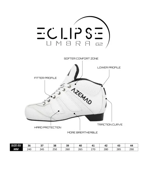 Botas Azemad Eclipse UMBRA G2 Blanco (tallas: 36-46)