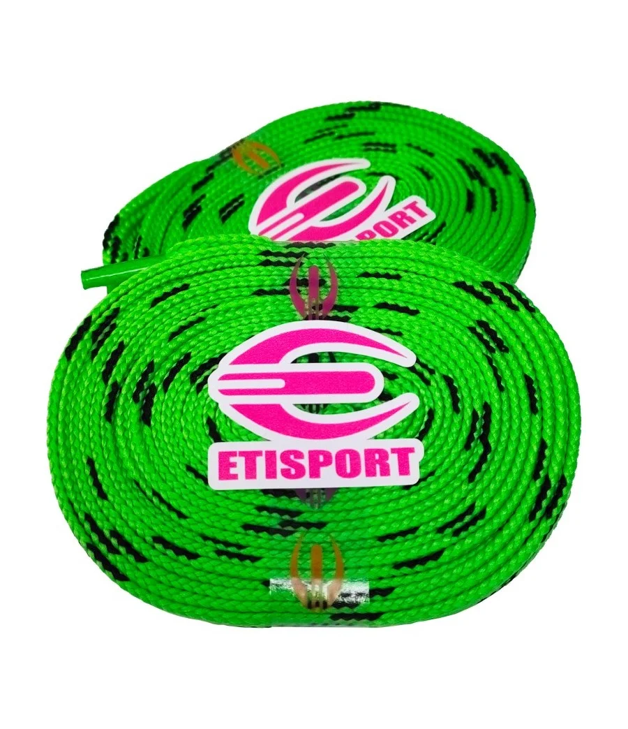 Parell de cordons Etisport per a Hoquei Patins Verd fluor amb