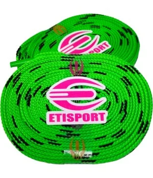 Parell de cordons Etisport per a Hoquei Patins Verd fluor amb