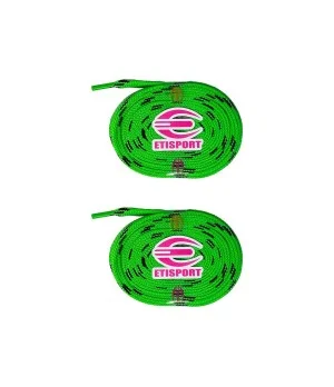 Parell de cordons Etisport per a Hoquei Patins Verd fluor amb