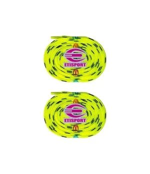 Par cordones Etisport para hockey patins amarillo flúor con