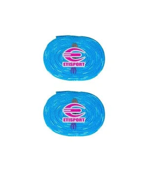 Parell de cordons Etisport per a hoquei patins blau cel amb