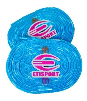 Parell de cordons Etisport per a hoquei patins blau cel amb