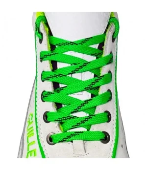 Par cordones Etisport para hockey patines blanco con pintas negras (3 m)