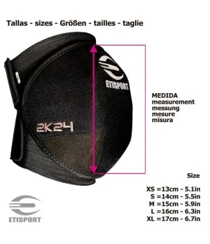 Pack Proteccions Etisport Genolleres i Guants Negre - Talla M