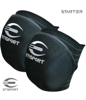 Kit 3pcs Etisport Iniciació (guants, genolleres i canellera) Negre - Talla XXS