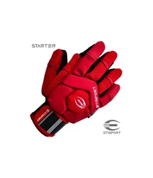 Kit 3pcs Etisport Iniciació (guants, genolleres i canellera) Vermell - Talla XXS