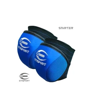 Kit 3pcs Etisport Iniciació (guants, genolleres i canellera) Blau - Talla XS