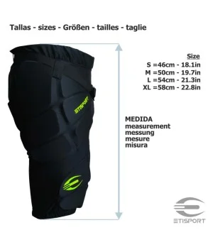 Pantalón Etisport protectores interiores acolchados Talla - M