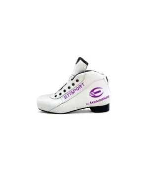 Botas Etisport profesional blanca con detalles lilas. Tallas 38-46
