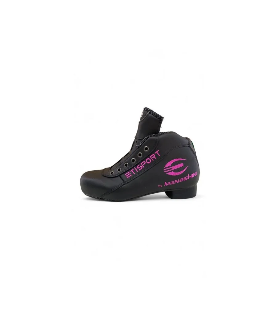Botas Etisport profesional negra con detalles rosas. Tallas 38-46