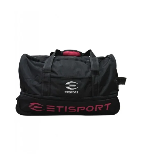 Trolley jugador Etisport 3 Ruedas 60cm (Negro y Fucsia)