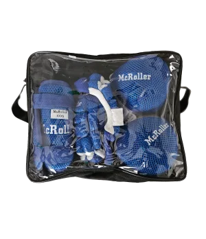 Set pack 3 PCS MESH Rodillera, Guantes y Espinilleras McRoller azul. Talla XXXS