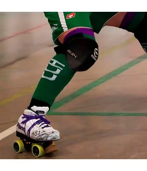 Genolleres d'Hoquei Patins ETISPORT 2K24 Groc - Talla M