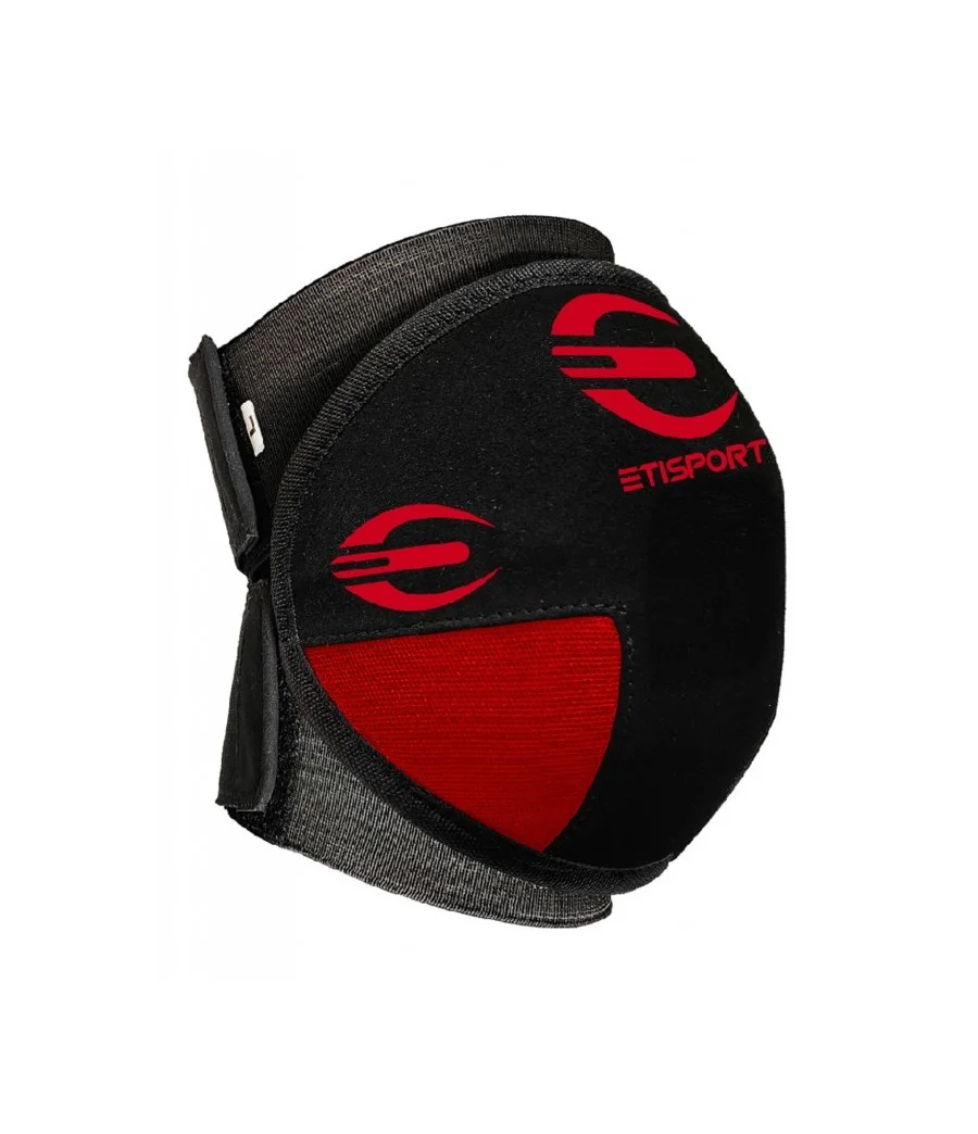 Rodilleras de Hockey Patines ETISPORT 2K24 Negro y Rojo - Talla M