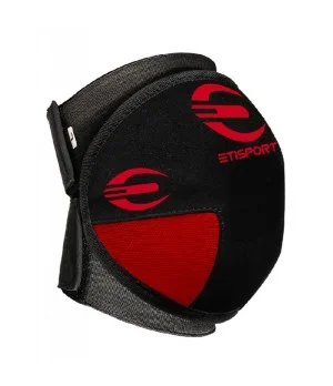 Rodilleras de Hockey Patines ETISPORT 2K24 Negro y Rojo - Talla M