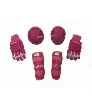 Set pack 3 PCS MESH Rodillera, Guantes y Espinilleras McRoller rosa Talla XXXXS