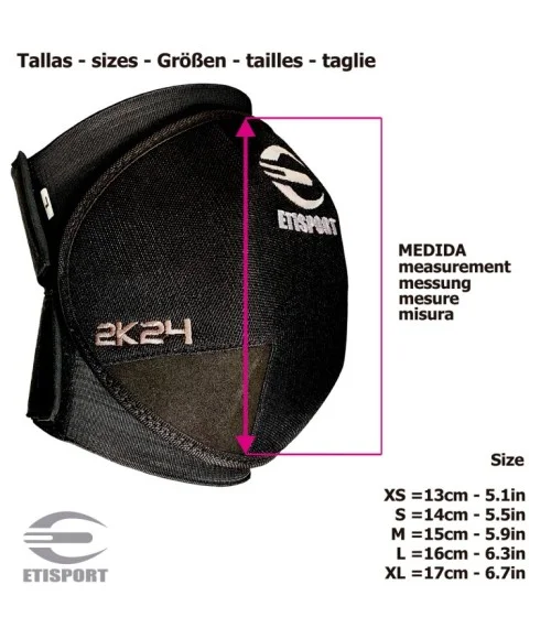 Pack Protecciones Etisport Rodilleras y Guantes Negro - Talla L