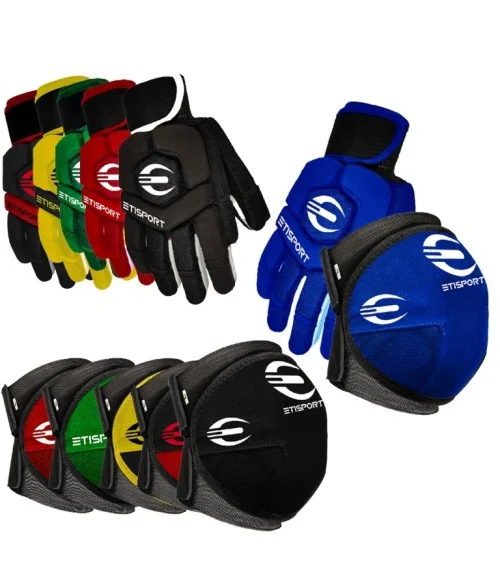 Pack Protecciones Etisport Rodilleras y Guantes Azul Talla XL
