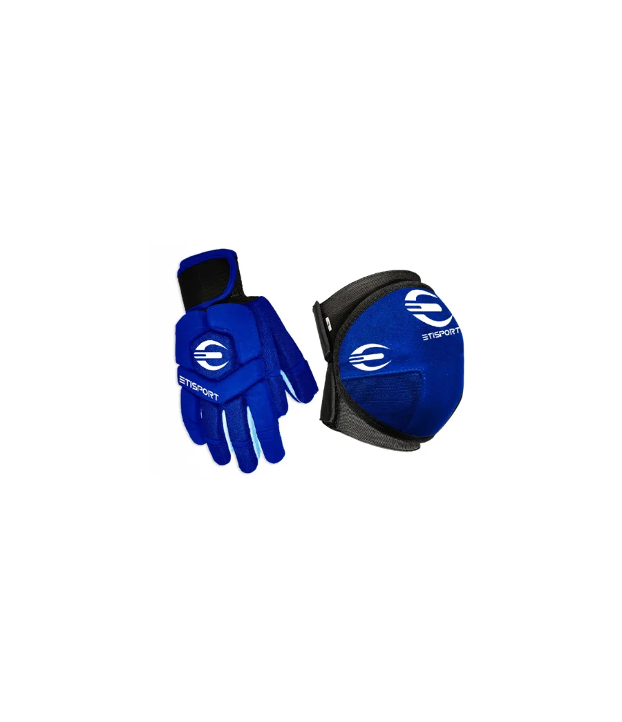 Pack Protecciones Etisport Rodilleras y Guantes Azul Talla XL