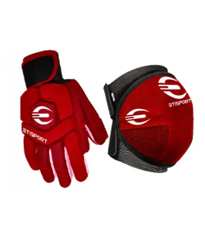 Pack Protecciones Etisport Rodilleras y Guantes Rojo Talla S