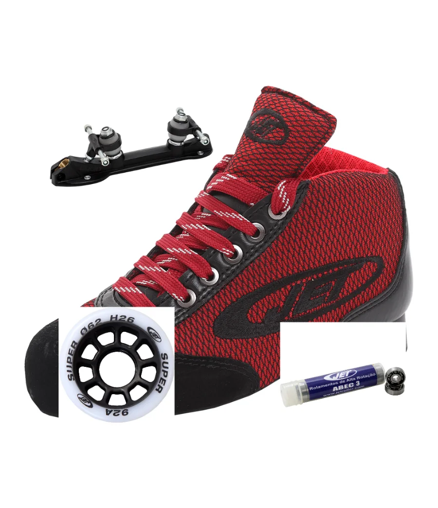 Patín completo Jet A competición Rojo - Negro (28-44)