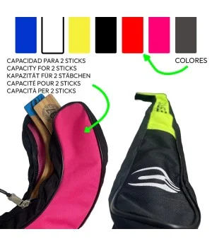 Bolsa portasticks Etisport color negro (2 unidades)