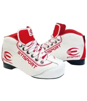 Botas Etisport Iniciación blanca con detalles rojos. Tallas 30-38