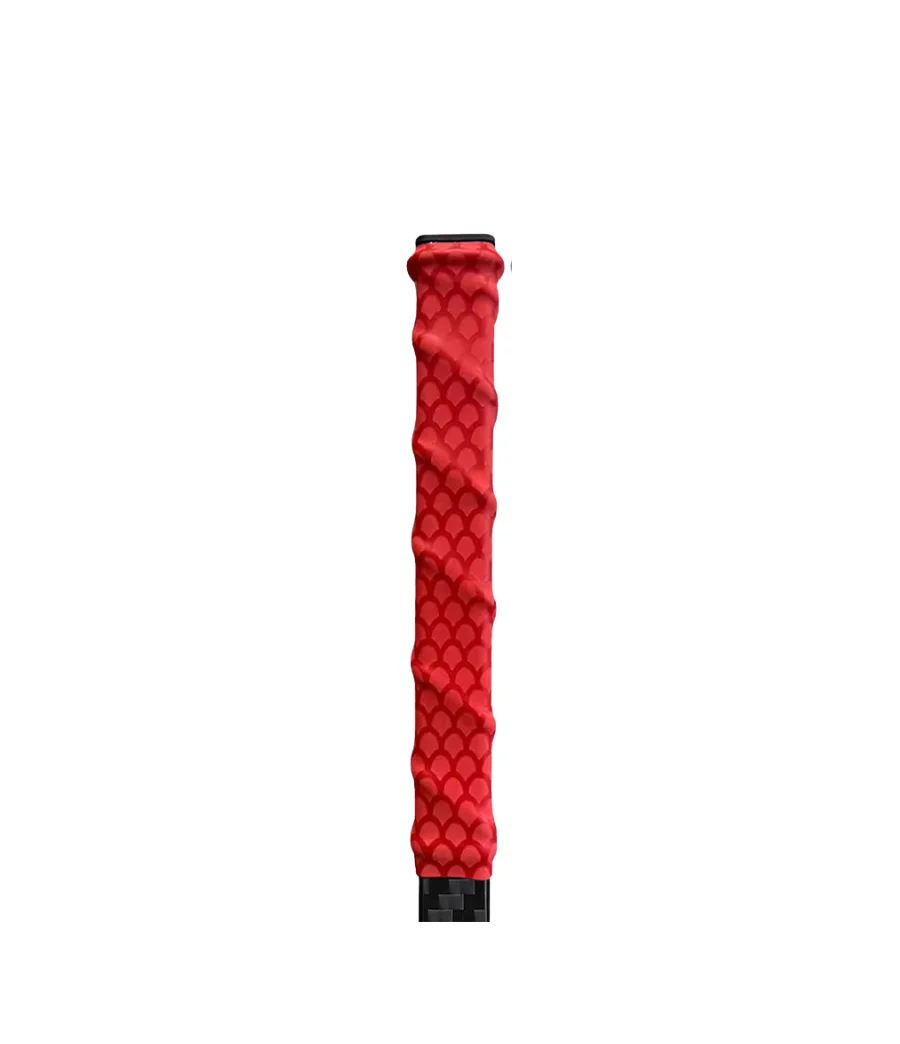 Empuñadura roja de silicona termorretráctil para stick de hockey