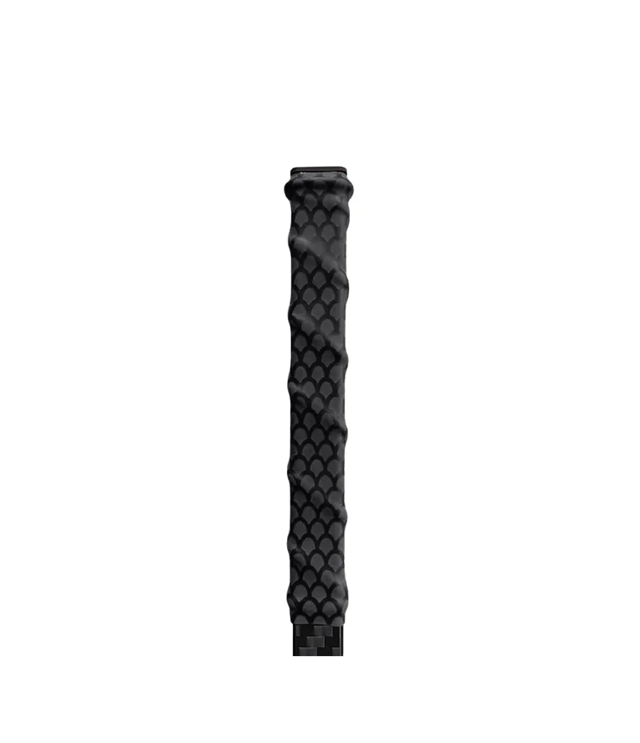 Empuñadura negra de silicona termorretráctil para stick de hockey