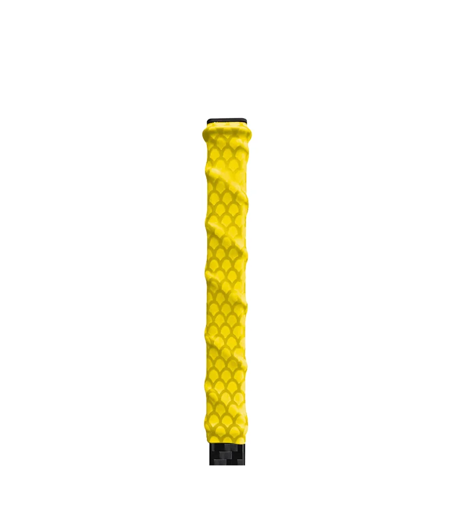 Empuñadura amarilla de silicona termorretráctil para stick de hockey