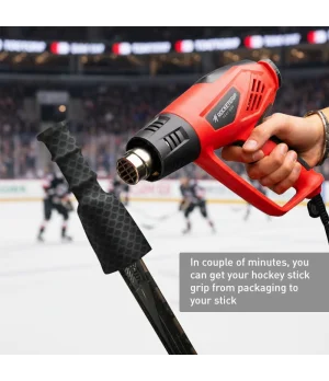 Empuñadura lila de silicona termorretráctil para stick de hockey