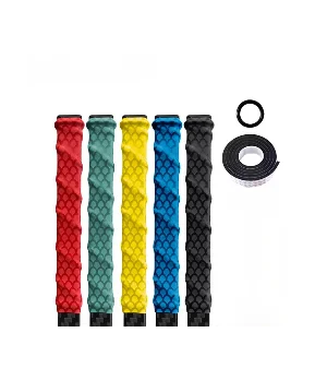 Empuñadura negra de silicona termorretráctil para stick de hockey