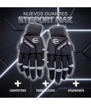 Guants Hoquei Patins Etisport MAX Talla L Color Negre