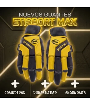 Guants Hoquei Patins Etisport MAX Talla M Color Groc