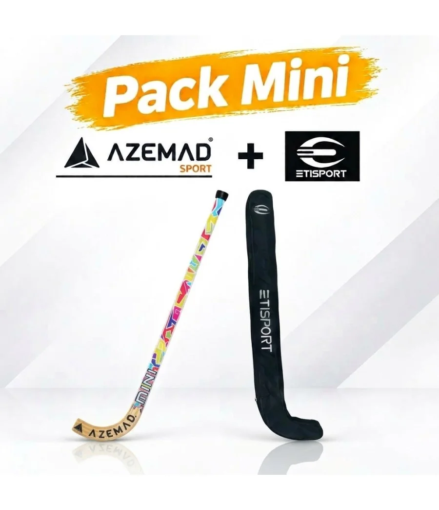 Pack Iniciació Azemad Mini Hockey + bossa Etisport Negra: 1 stick + 1 bossa portasticks