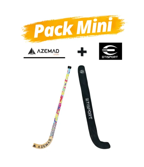 Pack Iniciación Azemad Mini Hockey + bolsa Etisport Negra: 1 stick + 1 bolsa portasticks