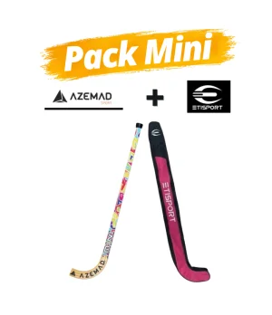 Pack Iniciació Azemad Mini Hockey + bossa Etisport Rosa: 1 stick + 1 bossa portasticks