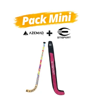 Pack Iniciació Azemad Mini Hockey + bossa Etisport Rosa: 1 stick + 1 bossa portasticks