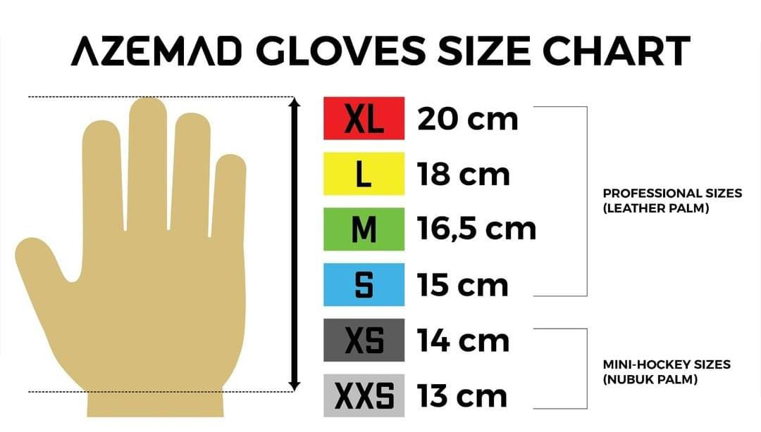 Guía tallás guantes Azemad